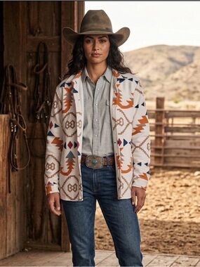 25. No Brand Aztec Print Jacket Lightweight